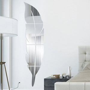 Acrylic Feather Mirror