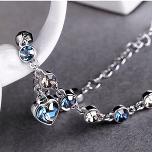 Heart-shaped Crystal Bracelet