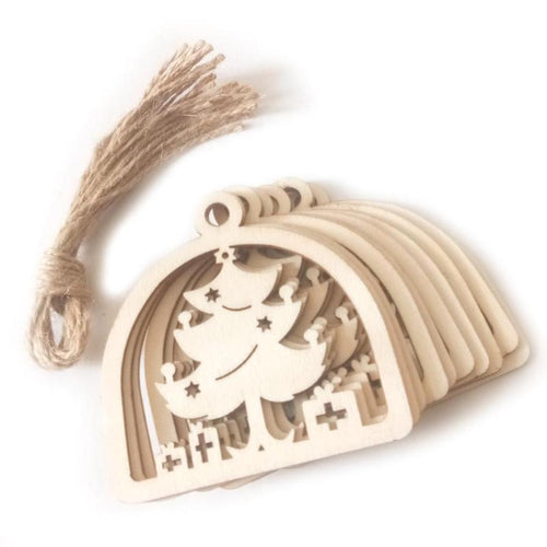 Wooden Hollowed Bells  Decoration