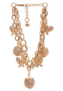 Multi-layer Gold Color Chain Heart or flowers/ Bracelets & Bangles/multiple Styles
