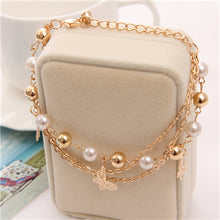 Load image into Gallery viewer, Multi-layer Gold Color Chain Heart or flowers/ Bracelets &amp; Bangles/multiple Styles