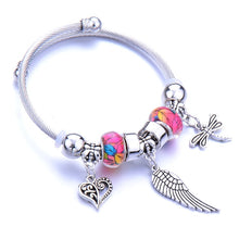 Load image into Gallery viewer, Dragonfly Bracelet Open Bangle Tree of Life