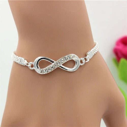 Infinity Crystal Bracelet  JUST PAY SHIPPING