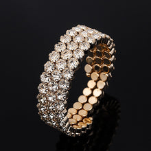Load image into Gallery viewer, Crystal Wide Cuff Bracelets and Bangles