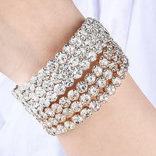 Load image into Gallery viewer, Crystal Wide Cuff Bracelets and Bangles