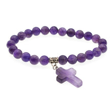 Load image into Gallery viewer, Natural Stone Amethyst .Rose Quartz .Tigers eye Bracelets