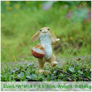 miniature Fairy garden tabletop rabbit figurines