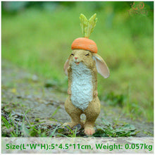 Load image into Gallery viewer, miniature Fairy garden tabletop rabbit figurines