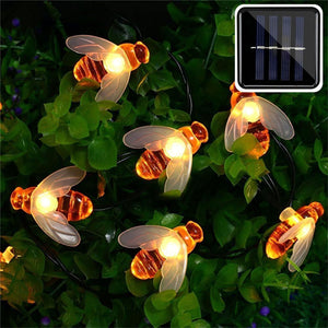Solar Powered Honey Bee String Lights