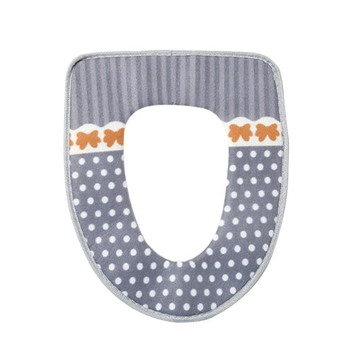 Soft And Warm Toilet Seat Cover Washable Toilet Seat Pad With Hook And Loop Self Adhesive Tapes