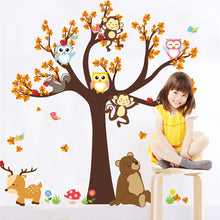 Load image into Gallery viewer, Forest Tree Branch Animal Wall Sticker