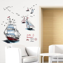 Load image into Gallery viewer, Sailboat Ship Wall Sticker