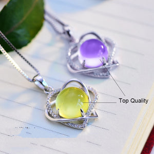 Choker Necklaces 925 Silver Heart Pendants